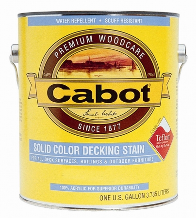 Brand 1 Gallon White Solid Color Decking Stain  140-1801 GL - Pack of 4 -  Valspar