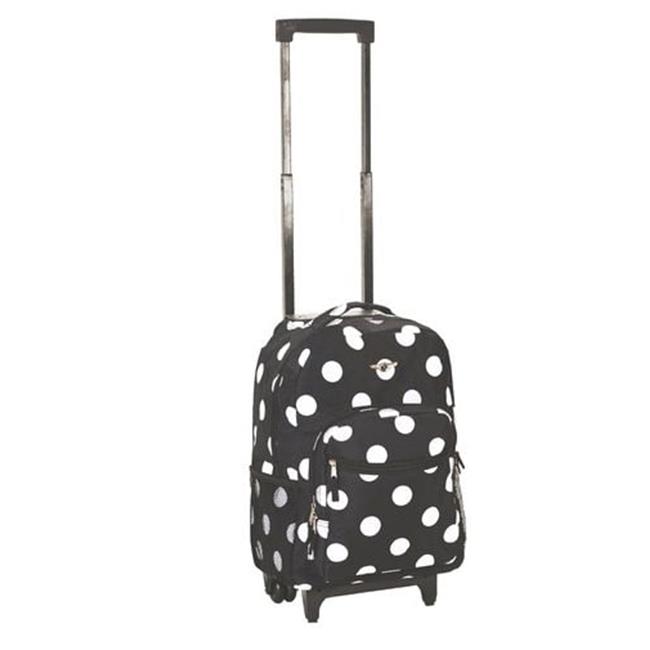 Rockland R01-BLACK DOT 17 in. Rolling Backpack Rockland