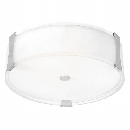 50120-BS-OPL Tara 3 Light Flush - Mount - Brushed Steel