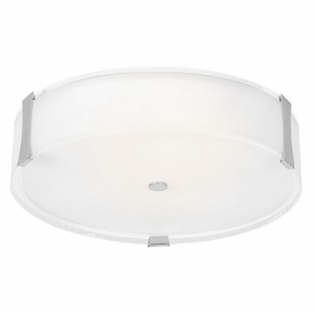50121-BS-OPL Tara 3 Light Flush - Mount - Brushed Steel