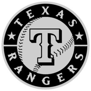 Texas Rangers Auto Emblem - Silver