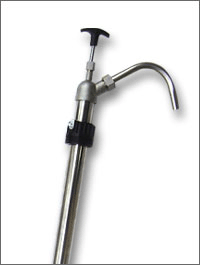 Picture of Action Pump THP-S Stainless Steel T handle pump  dispenses 22 oz per stroke.