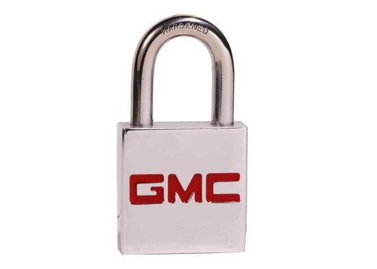 Picture of DefenderWorx 10052 GMC - Inscribed GMC - Red - Hitch Cover Lock