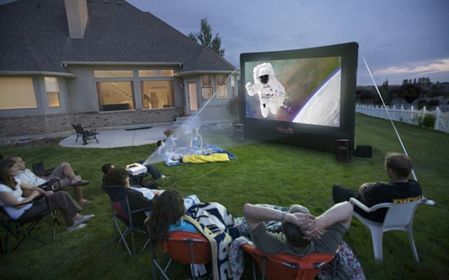 Picture of OpenAir Cinema H-12 Open Air Outdoor Home Projector Screen 12x7