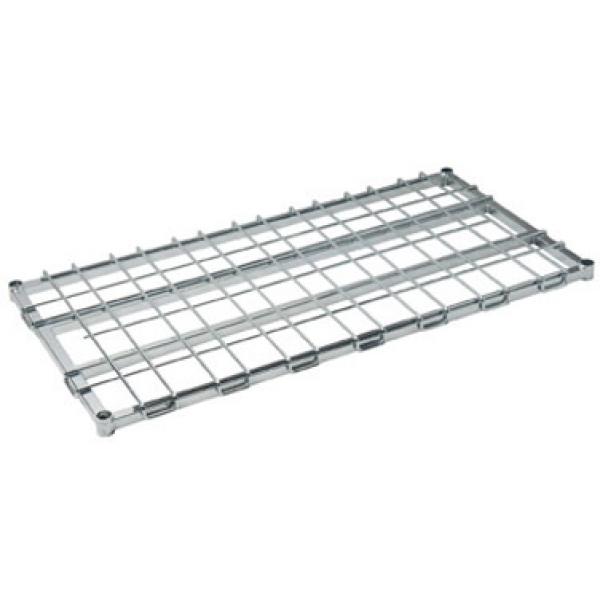 Dunnage Shelf with Wire Mat - Chrome - 18in. W x 60in. L