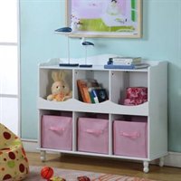 Picture of InRoom R1014 Cubby Storage Cabinet in White