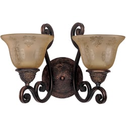 Picture of Maxim Lighting 11247SAOI Symphony 2-Light Wall Sconce with Screen Amber Glass - Oil Rubbed Bronze