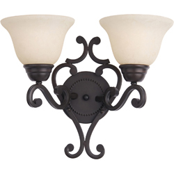 Picture of Maxim Lighting 12212FIOI Manor 2-Light Wall Sconce - Oil Rubbed Bronze
