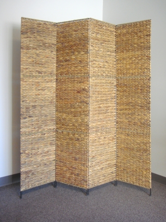 Picture of Proman Products FS16668 Water Hyacinth Deocoration Folding Screen