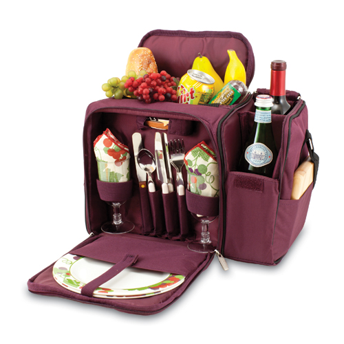 Shoulder Pack with Deluxe Picnic Service for 2