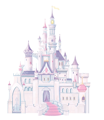 Picture of Roommate RMK1546GM Disney Princess Castle Giant Wall Decal with Glitter