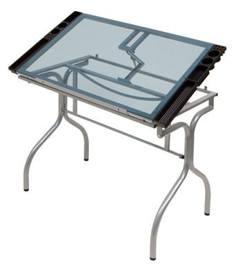 Picture of Studio Designs 13220 Folding Craft Station Silver - Blue Glass