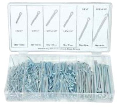 K-Tool Cotter Pin Assortment, 555 Pc, 1/16"–5/32" x 1–2½" (00075)