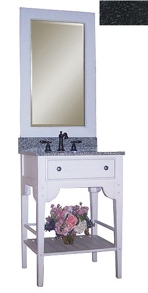 Kaco International 340-3000-W-AB Dover 30 in. Vanity with Cottage White Sherwin Williams Finish and Black Granite Top