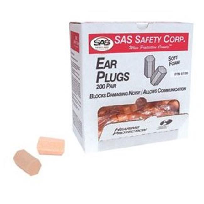 SAS Safety SAS6100 Foam Ear Plugs - Box of 200