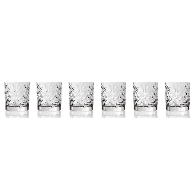 Lorenzo Import 243080 RCR Laurus Crystal Double old fashioned set of 6
