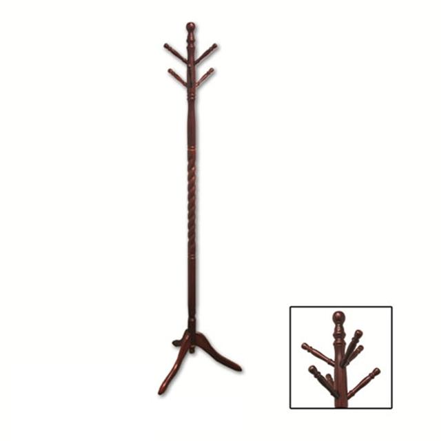 Ore International N10061-CH Twist Cherry Wooden Coat Rack
