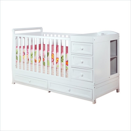 Picture of AFG Athena Daphne 3 in 1 Crib and Changer Combo - White - 661W