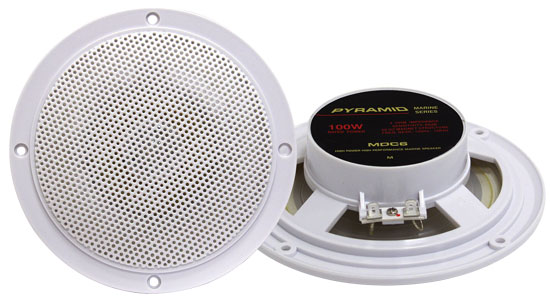 5.25 in. Marine 100 Watts Dual Cone Waterproof Stereo Speakers
