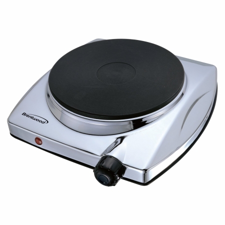 Picture of Brentwood TS-337 Electric 1000 Watt Single Hotplate - Chromed Finish