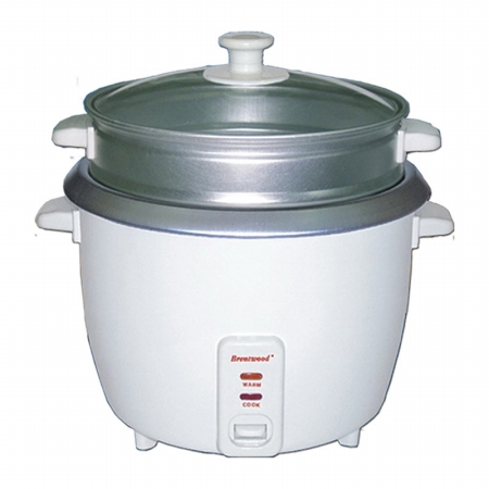 Picture of Brentwood TS-480S 15 Cup - 2.5 Liter - Rice Cooker with Steamer - White Body