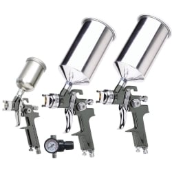 TIT19220 Gravity Feed HVLP Spray Gun Kit - 4 Pieces