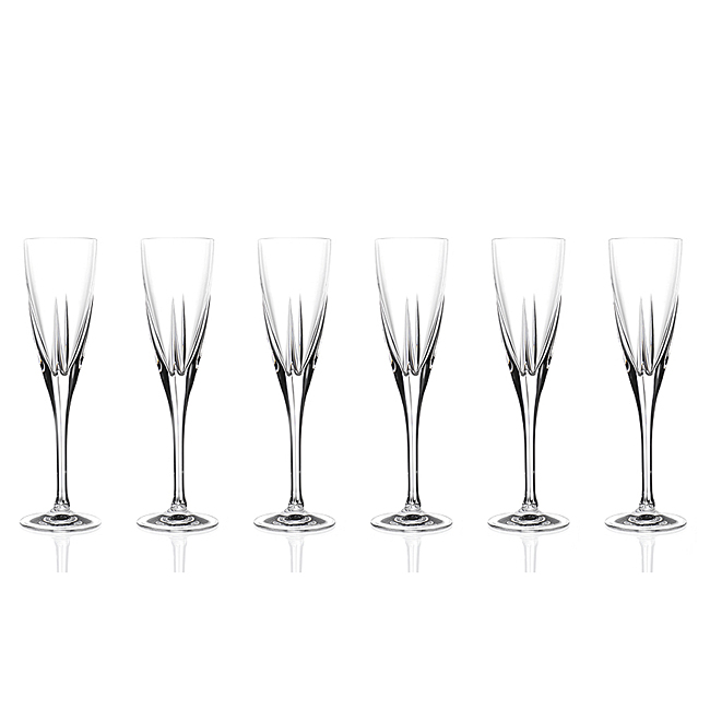 Picture of Lorenzo Import 239870 RCR Fusion Crystal Champagne Glass sey of 6