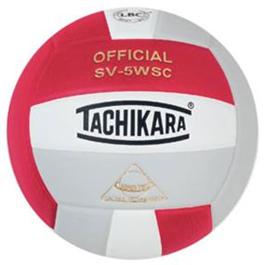 Picture of Tachikara SV5WSC.SWSL Sensi-Tec Composite High Performance Volleyball - Scarlet-White-Silver Gray