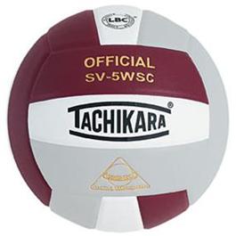 Picture of Tachikara SV5WSC.CWSL Sensi-Tec Composite High Performance Volleyball - Cardinal-White-Silver Gray