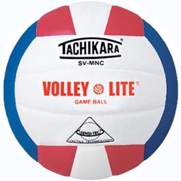 Picture of Tachikara SVMNC.SWR Volley-Lite Volleyball - Scarlet-White-Royal