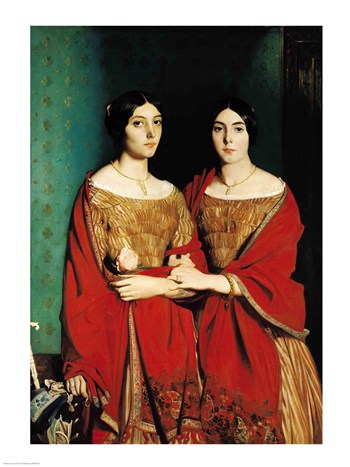 Liebermans BALXIR83606 Theodore Chasseriau The Two Sisters 18.00 x 24.00 Poster Print -  Liebermans Bookstore