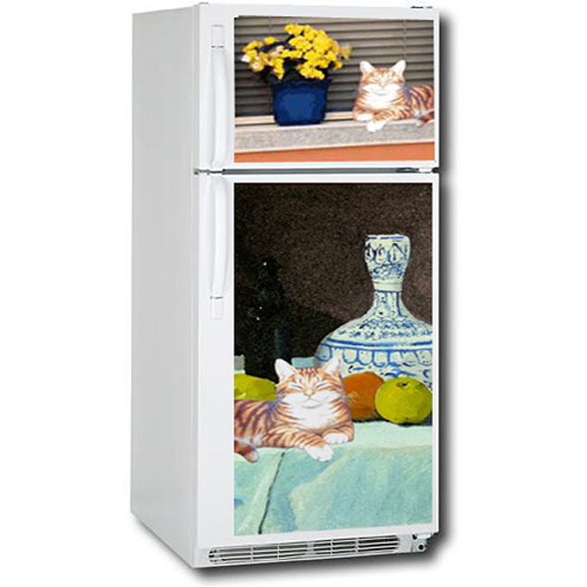 Picture of Appliance Art 10979 Appliance Art Lounging Cat Side-by-side Refrigerator Cover