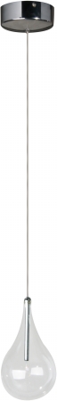 Larmes Pendant Light - Polished Chrome - 1-Light - Adjustable Teardrop Design