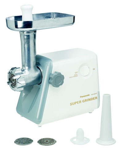 Panasonic MKG20NRW Super Electric Meat Grinder - White with Silver Trim