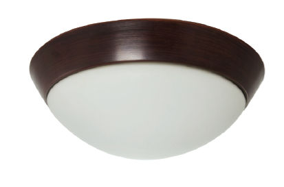 Efficient Lighting   Traditional Family Flushmount  Oil Rubbed Bronze Finish with White Glass  Energy Star Qualified
