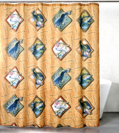 Picture of Casa Bella 2002 Bass Hooked Shower Curtain
