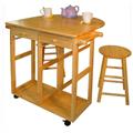 Yu Shan CO USA Ltd 355-20 Breakfast cart with drop-leaf table Natural Yu Shan CO USA Ltd 355-20 Breakfast cart with drop-leaf table Natural