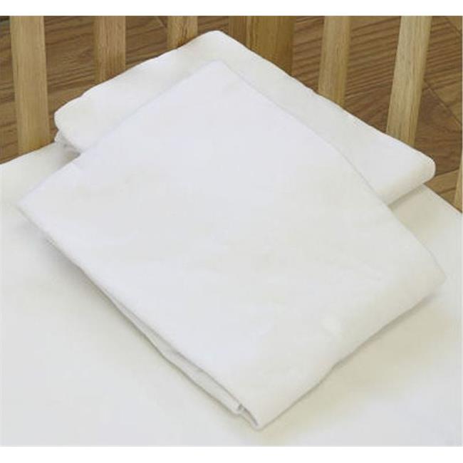 L A BABY 3004-WH Knitted Fitted Sheet For Compact Crib Natural 100% Cotton Fa...