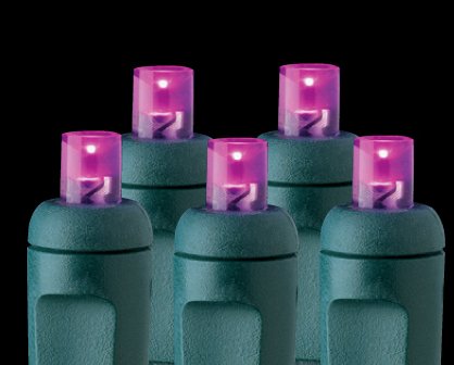 5MM50PRP 5mm Wide Angle Lens LED Light Strings - Purple