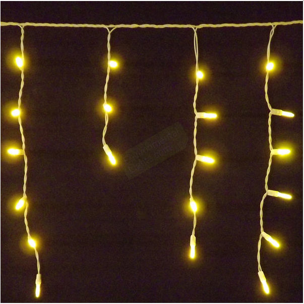 M5mm ICICLE Holiday Creations 70 LED Christmas Light String - Gold