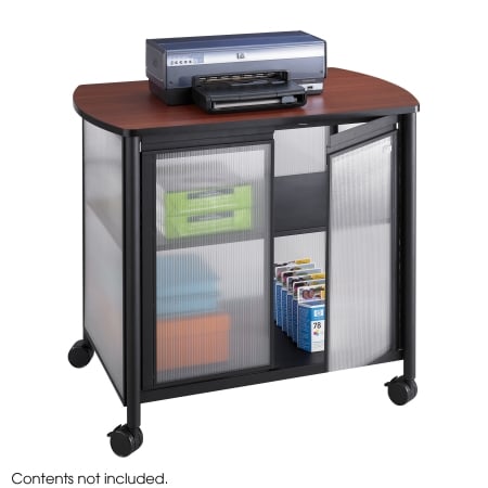 Picture of Safco 1859BL Impromptu« Deluxe Machine Stand with Doors  Black-BL