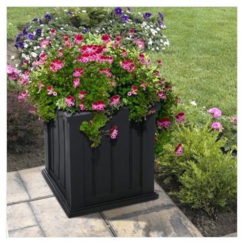 4837-B Cape Cod Patio Planter 16x16 Black
