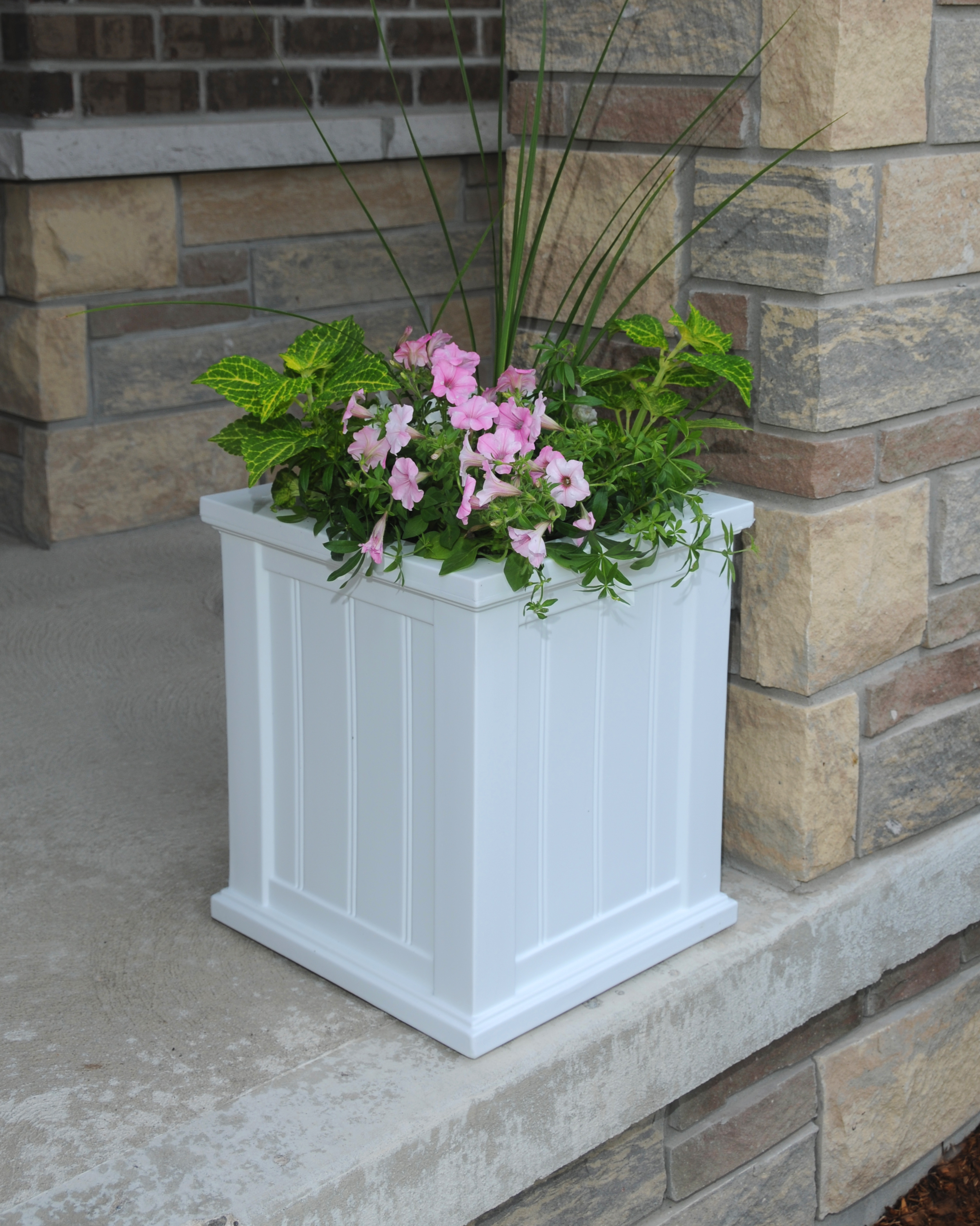 Cape Cod Patio Planter 16x16 White