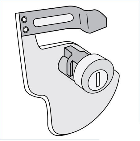 3676 Tenant Parcel Locker Lock - Includes Assembly with 2 Keys
