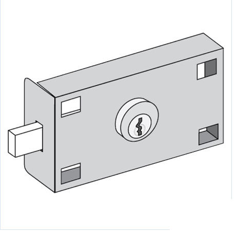 3677 Master Commercial Lock for Private Access of FL 4B+ Horizontal Collection Unit with 2 Keys