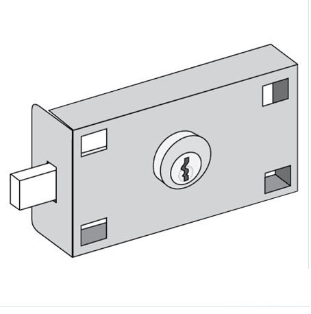 Master Commercial Lock for Private Access of FL 4C Horizontal Mailbox and Parcel Locker with 2 Keys