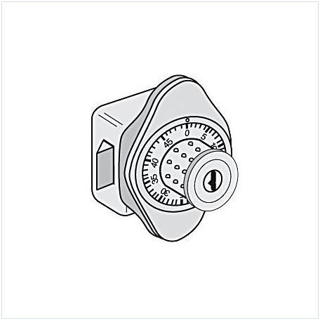 77710 Combination Lock - Built-in for Metal Locker Door