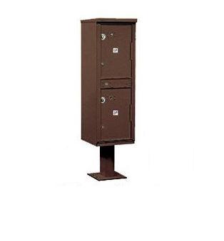 3302BRZ-U Outdoor Parcel Locker - 2 Compartments - Bronze - USPS Access