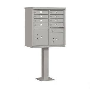 3308GRY-U Cluster Box Unit - 8 A Size Doors - Type I - Gray - USPS Access