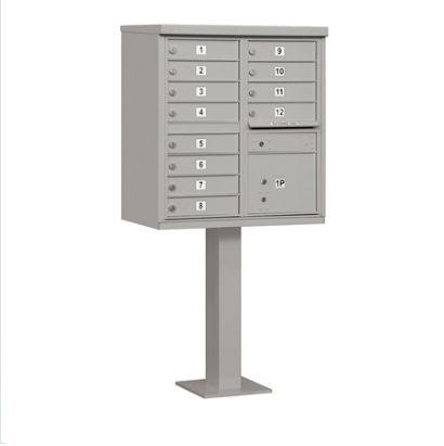 Cluster Box Unit - 12 A Size Doors - Type II - Gray - USPS Access